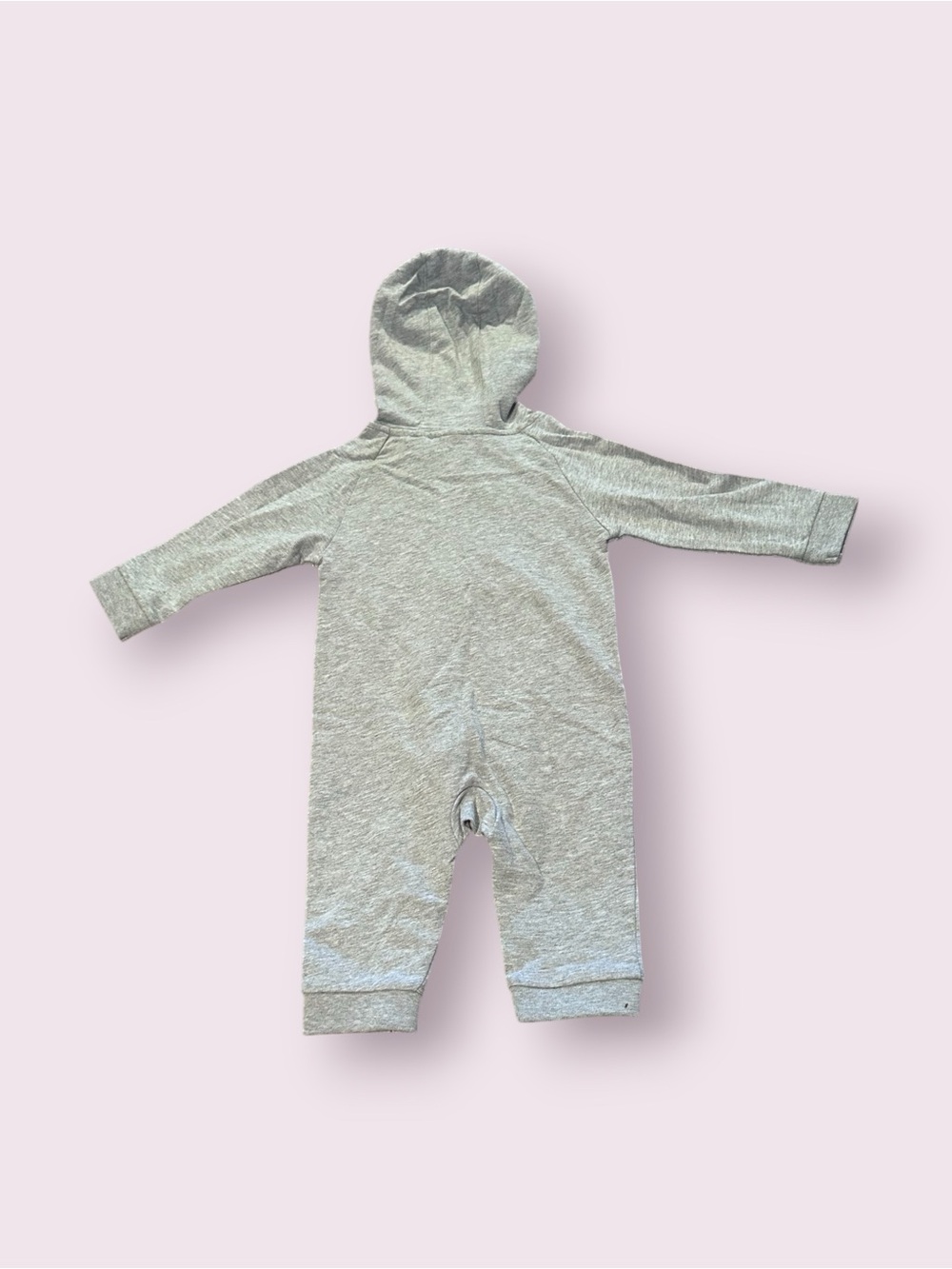 NWT adidas Zip Front Grey Hooded Baby One-Piece Romper Size 9 Months - Picture 8 of 10